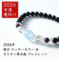 ブレスレット 2026年 風水 ラッキーカラー モリオン黒水晶 パワーストーン 【2026年 ラッキーカラーブレ…