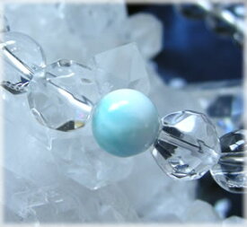 パワーストーン ブレスレット メンズ レディース 癒しの ラリマー & ヒマラヤ 水晶 ブレスレット01 パワ−スト−ン クリスタル (Crystal) 水晶 (すいしょう) 天然石 パワーストーンブレスレット