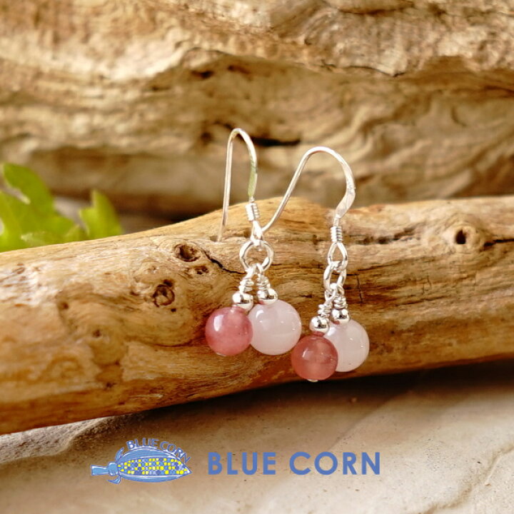 楽天市場】ピアス インカローズ ローズクォーツ パワーストーン【幸運  