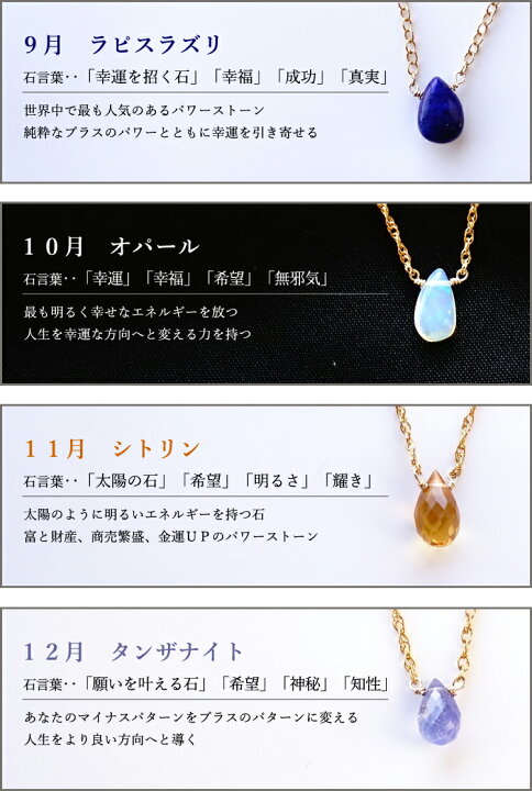 楽天市場 がんばれワタシ 石言葉 ペンダント ネックレス ガーネット アメジスト アクアマリン 水晶 エメラルド ムーンストーン ルビー ペリドット ラピスラズリ オパール シトリン タンザナイト パワーストーン 天然石 首飾り 14kgf お守り 占い レディース ギフト
