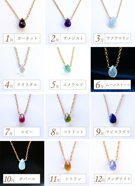 楽天市場 がんばれワタシ 石言葉 ペンダント ネックレス ガーネット アメジスト アクアマリン 水晶 エメラルド ムーンストーン ルビー ペリドット ラピスラズリ オパール シトリン タンザナイト パワーストーン 天然石 首飾り 14kgf お守り 占い レディース ギフト
