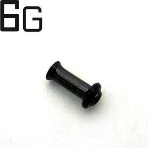 BK ボディピアス ブラックチタン  シングルフレアイヤーレット 【 6G】 ★メール便翌日到着300円★