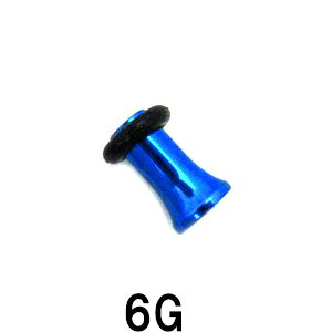 BL ボディピアス ブルーニオビウム シングルフレアイヤーレット 【 6G】★メール便翌日到着300円★