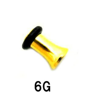 18GP ボディピアス  18金ゴールド  シングルフレアイヤーレット 【 6G】★メール便翌日到着300円★