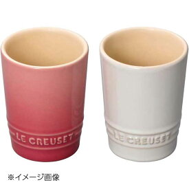 ル・クルーゼ (Le Creuset) ペア・ショート・タンブラー(2個組) ローズクオーツ&ホワイトラスター 910378-00