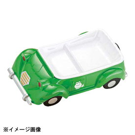 メラミンお子様ランチ皿 オープンカー グリーン