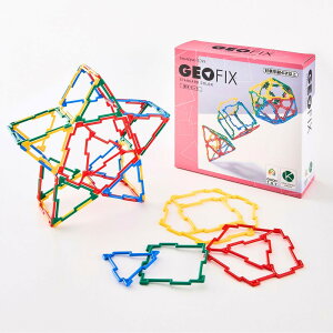 GEO GAMES GEOFIX ジオフィクス ベーシックセット スタンダードカラー クリスタルカラー 2色 64ピース リニューアル商品 知育 玩具 組み立て 家族 で 遊べる おもちゃ 4歳 以上 組み立てる 高齢者