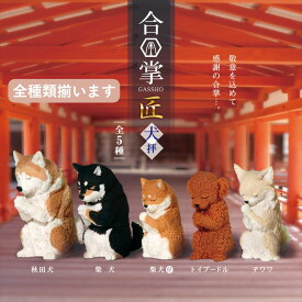 【全種類揃います】YELL エール 合掌 匠〜犬拝〜 全5種アソート コンプリート 犬 いぬ かわいい フィギュア おもちゃ ガチャ ガチャガチャ