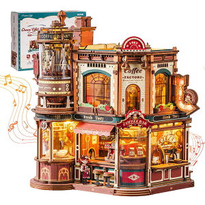 ROBOTIME DIY ���̃p�Y�� �p�Y�� Dream Coffee Factory �y�p��Łz�ؐ� �E�b�h�p�Y�� ���v ���g�� �H��L�b�g DIY �g�ݗ��� �V�i ���J�� ���K�i �~�j�`���A �h�[���n�E�X �W�I���} �f�B�X�v���C ����