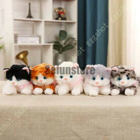 送料無料 猫 ぬいぐるみ ネコ リアル かわいい 動物 アニマル ペット 3D 癒し 柔らかい/丈夫/耐久性 キッズ 出産祝い 入園祝い 誕生日ギフト クリスマスプレゼント