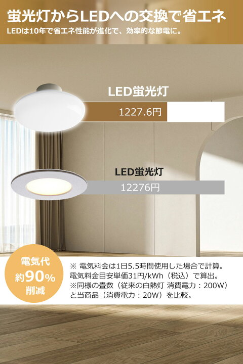 楽天市場】色を自由に調 LEDシーリングライト 20W 200W相当省エネ 
