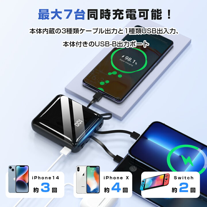 楽天市場】「限定半額OFFクーポン配布中」 モバイルバッテリー 急速 