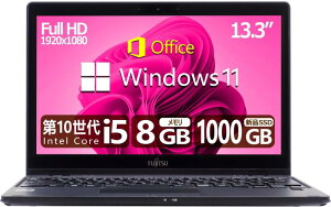 �x�m�� �m�[�g�p�\�R�� �Ɍy�ɔ� LIFEBOOK LIFEBOOK U937 or U938 Core i5-7300U(2.6GHz)/MS  Office 2019/FHD(1920x1080)/Win11����/13.3�C���`/�d�ʖ�79