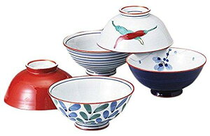 �јq ������� : �L�c�� ���R�G�ς� ���� �Z�b�g Japanese Rice bowl x5pcs set Porcelain/Size(cm) ��11.8x5.3/No:395539