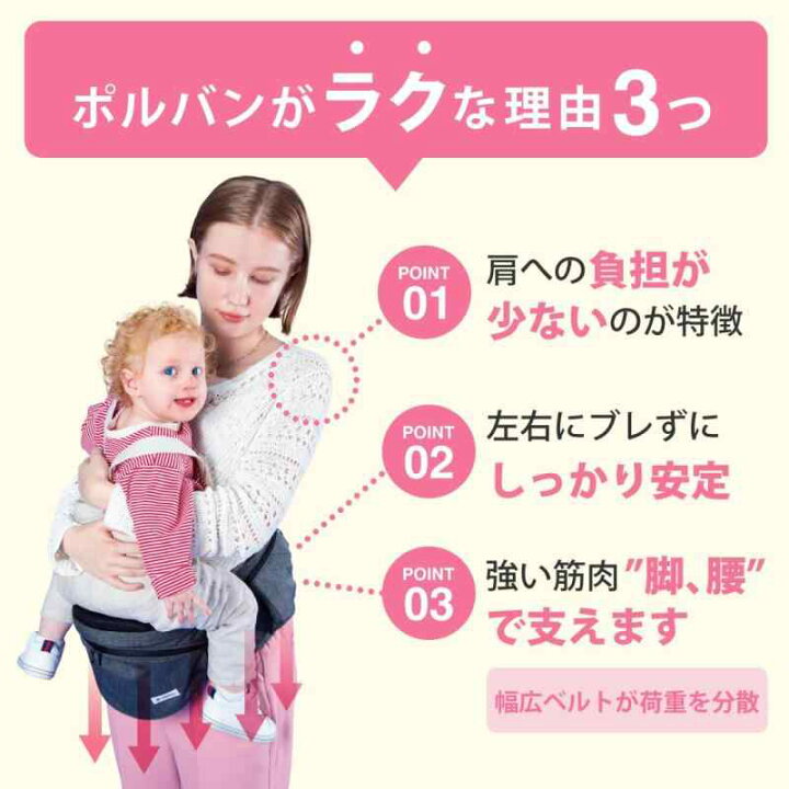 楽天市場】POLBAN ADVANCE ポルバンアドバンス ヒップシート 抱っこ紐 