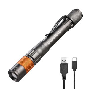 DuraBrite �����d�� �n���f�B���C�g LED���C�g �y�����C�g 300���[���� ���P�x 4�i�K���� �A���~������ USB�[�d�� �y�� �A�E�g�h�A �h�� ��d�΍� �L�����v �U�� �_��