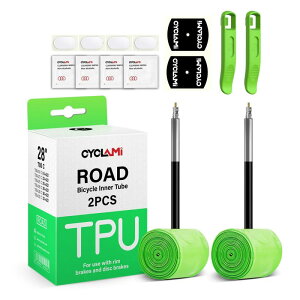CYCLAMI ���y�ʃ��[�h�o�C�N TPU �C���i�[�`���[�u 700C x 18-32C / 32-47C (�S��  Gravel) �o���u�� �t�����X 45/65/85mm ���{��戵������ (�p�b�`4���ƃv���C�o�[2�{�t��)