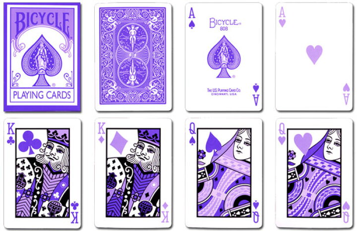 楽天市場】BICYCLE RIDER BACK PLAYING CARD LAVENDER トランプ 