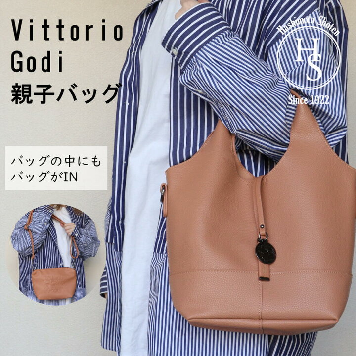 Godi トートバッグ vittorio godi 店舗 Vittorio Godi レディースLEATHER SHOULDER BAG極上美品スペシャ