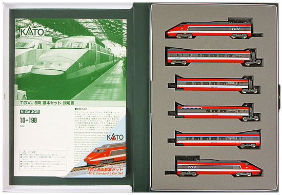 鉄道模型 低価格 Nゲージ 中古 KATO 10-198 TGV 限定価格セール A’ 6両基本セット 2000年ロット やや傷み ※現行のスリーブに交換