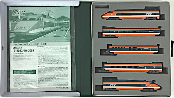 【中古】Nゲージ KATO(カトー) 10-2083+10-2084  TGV Sud-Est(シュド・エスト) 基本+増結 10両セット  【A´】  外スリーブ傷み