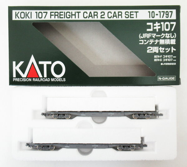 【中古】Nゲージ KATO(カトー) 10-1797  コキ107(JRFマークなし) コンテナ無積載 2両セット  2026年ロット  【A】