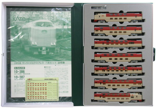 【中古】Nゲージ KATO(カトー) 10-387  285系3000番台「サンライズエクスプレス」(JR東海仕様) 7両セット  2008年ロット  【A´】  スリーブ傷み