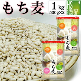 雑穀 もち麦(大麦)計1kg(500g×2袋)食物繊維 βグルカン豊富【メール便送料無料】1000円[代引＆日時指定不可][3セット以上→宅配便で送料無料・他商品と同梱OK・代引＆日時指定OK][北海道沖縄は別途送料760円]