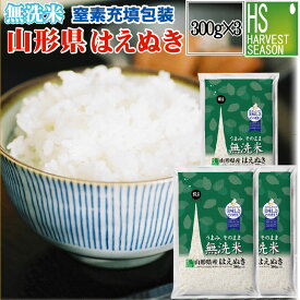 令和5年産 無洗米 山形県産はえぬき300g(2合)×3袋お試し特価1000円 [メール便送料無料][3セット以上は宅配便 他商品と同梱OK/代引&日時指定OK、北海道沖縄へのお届けは送料別途]