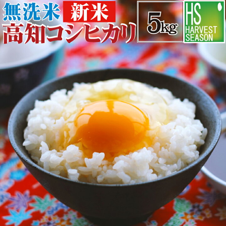 楽天市場】新米 令和6年産 無洗米 高知県産 コシヒカリ 5kg 【送料無料 