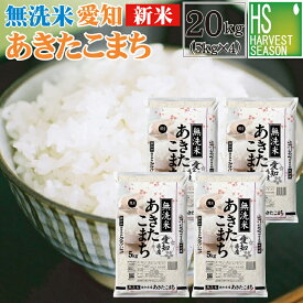[精米時期訳アリ] 新米 令和7年産 無洗米 愛知県産 あきたこまち 20kg(5kg×4袋)【送料無料】 [北海道沖縄へのお届けは別途送料760円] 【コンビニ受取 コンビニ決済 後払い 可】