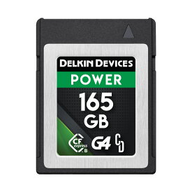 デルキン Delkin POWER CFexpress Type B G4 165GB メモリーカード DCFXBP165G4 最低持続書込み速度 805MB/s 最大書込み速度:1700MB/s cfexpress typeb 6k 8k 動画撮影 nikon canon fujifilm