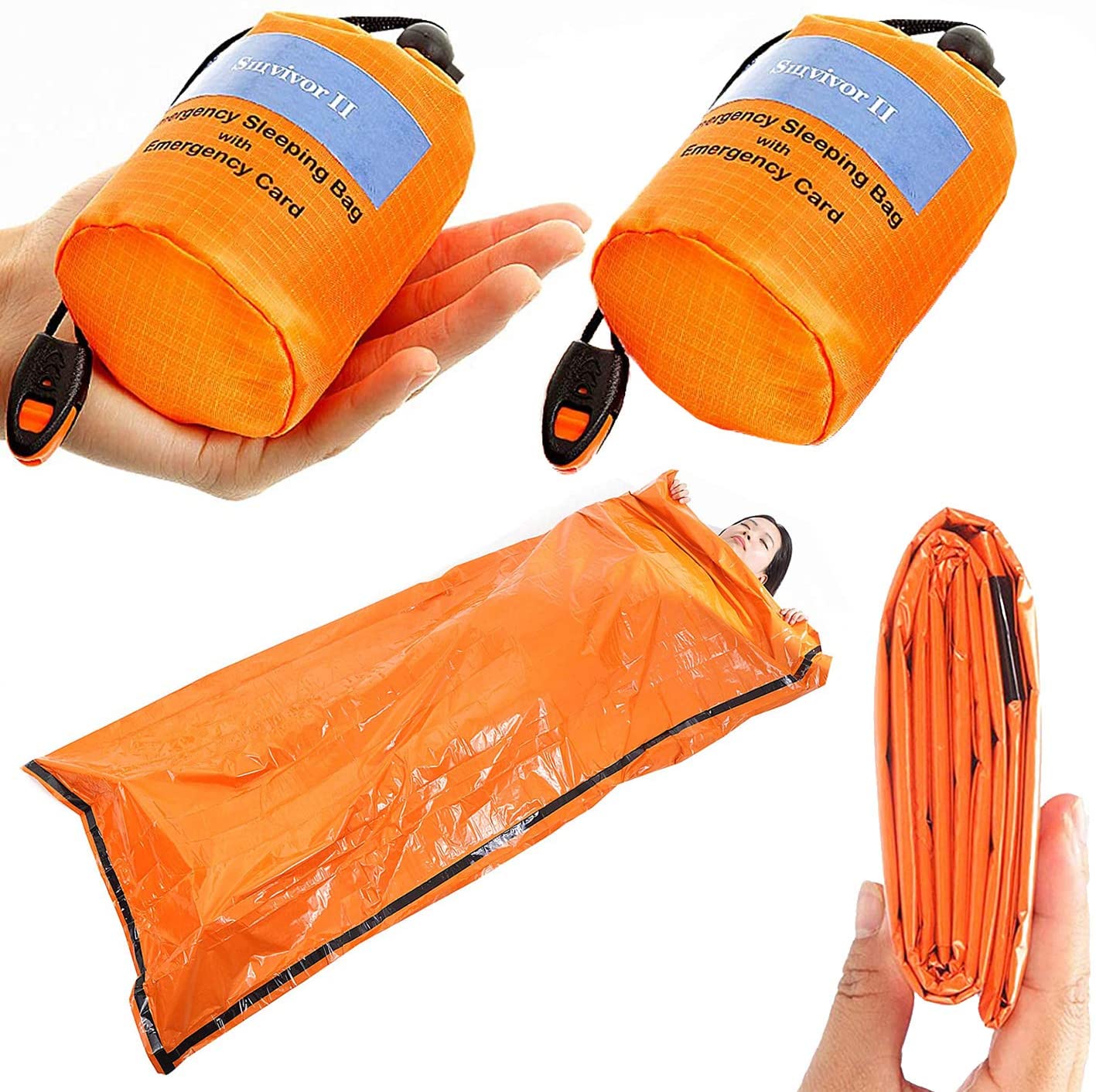 90%の体熱を保つ非常用簡易寝袋 1年保証 携帯 物品 寝袋 非常用 安い ビヴィ 90%の体熱を保つ 防水 災害 登山 防風