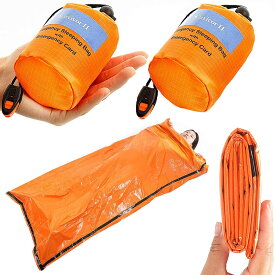 携帯 寝袋 非常用 ビヴィ 2個セット 90%の体熱を保つ 防水・防風 1年保証 登山 災害