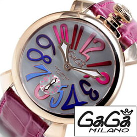 [訳あり 箱なし]ガガミラノ 腕時計 GaGa MILANO 時計 マヌアーレ MANUALE 48MM プラカットオロ PLACCATO ORO メンズ レディース スイスメイド SWISSMADE シルバー 5011-9S プレゼント ギフト 旅行 観光 遠足