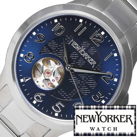 ニューヨーカー腕時計 NEWYORKER時計 自動巻き 腕時計 時計 機械式腕時計 機械式 NEW YORKER ニューヨーカー ジャスティス Justis メンズ NY005-05 オープンハート トラッドクラシック ルイ15世リューズ プレゼント ギフト
