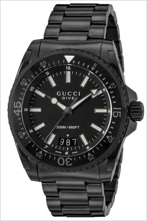 楽天市場】グッチ 腕時計 GUCCI 時計 ダイヴ DIVE メンズ/ブラック 