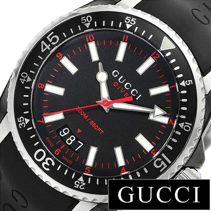 楽天市場】グッチ 腕時計 GUCCI 時計 ダイヴ DIVE メンズ/ブラック 