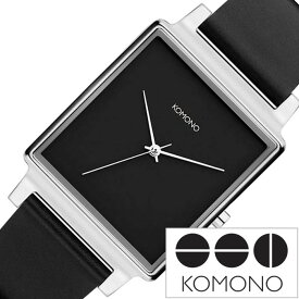 【10%OFF 2420円引】コモノ 腕時計 KOMONO 時計 KOMONO 腕時計 コモノ 時計 コンラッド KONRAD レディース ブラック KOM-W4201 高校生カップル 彼氏 彼女 お揃い リンクコーデ かわいい おしゃれ 革 レザー ベルト シンプル ブランド 四角 スクエア 新生活 新社会人