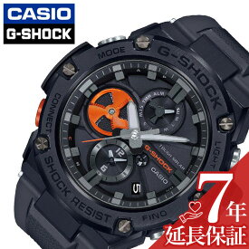 CASIO 腕時計 カシオ 時計 ジースティール G-SHOCK G-STEEL メンズ 腕時計 ブラック GST-B100B-1A4JF 人気 ブランド おすすめ おしゃれ Gショック スポーティー ジースティール ブラック 黒 メカ感 オレンジ 光沢 スタイリッシュ ワンポイント ファッション 新社会人