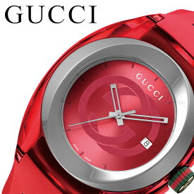 グッチ 腕時計 GUCCI 時計 シンク SYNC メンズ 腕時計 レッド YA137103A おすすめ ブランド 大人 かっこいい シェリーライン ラバー バンド カジュアル スポーティ ファッション ペアウォッチ ペアコーデ おそろい 彼氏 ギフト プレゼント 新社会人