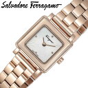 Salvatore Ferragamo 腕時計 サルバトーレフェラガモ 時計 スクエア SQUARE レディース ホワイト SFBY00419 人気 おすすめ 高級 ブランド 大人 かっこいい メタル ベルト クラシック フォーマル ドレス ビジネス 就職 仕事 彼氏 恋人 ギフト プレゼント