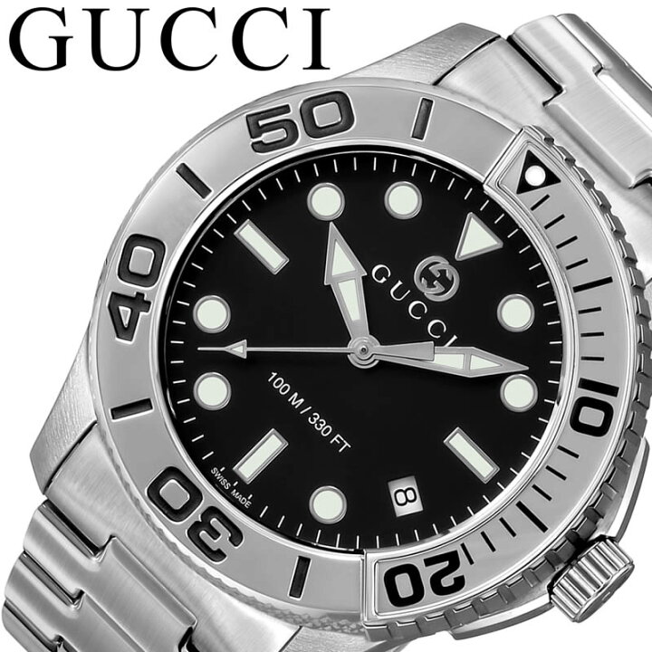 楽天市場】GUCCI 腕時計 グッチ 時計 ダイバー DIVER メンズ ブラック 