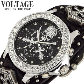 ヴォルテージ VOLTAGE 腕時計 センチネル 9 SENTINEL 9 メンズ VO-013S9-02B 男性 ブラック バイカー ロック 革ジャン コンチョ シルバー ハード 人気 おすすめ おしゃれ ブランド プレゼント ギフト プレゼント