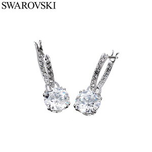 【選べるウォッチアクセケース】スワロフスキー スティラ ピアス Swarovski ドロップ ラウンドカット Stilla レディース 女性 アクセサリー アクセ ジュエリー ホワイト 5636717 ブランド シンプル