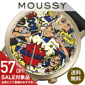 【57%OFF半額 10780円引】マウジー腕時計 MOUSSY時計 MOUSSY 腕時計 マウジー 時計 マウジー ビッグ ケース MOUSSY Big Case メンズ レディース マルチ WM0051QC 革ベルト ブラック アメコミ シャンパン ゴールド プレゼント ギフト 新生活 新社会人