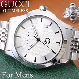 グッチ 腕時計 GUCCI 時計 Gタイムレス G-TIMELESS メンズ YA1264174 男性 ホワイト シルバー イタリア ブランド 高級 人気 ファッション 仕事 大人 白 メタル ベルト バンド スーツ 夫 旦那 父 退職 祝い おすすめ おしゃれ ブランド プレゼント ギフト 記念日 誕生日