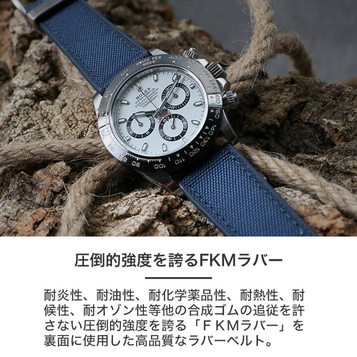 楽天市場】【ロレックス 対応】ROLEX MOD FKM ラバー ストラップ カン  