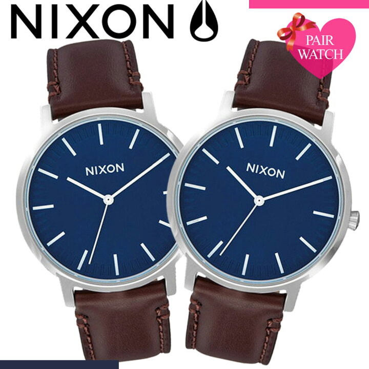 楽天市場 ペア価格 ペアウォッチ ニクソン 腕時計 Nixon 時計 ポーター レザー Porter Leather メンズ レディース 男性 女性 セット 人気 ブランド ネイビー ブルー 青 革ベルト 恋人 カップル ペア おそろい シンプル 彼女 彼氏 夫婦 結婚 記念日 記念 プレゼント