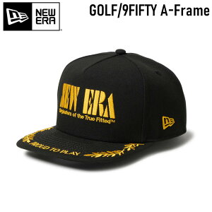2025FW NEW ERA GOLF 9FIFTY A-Frame Stencil ブラック | ゴルフ | ゴルフ14669058 GF 950AF STENCIL LOGO BLK ニューエラゴルフ サイズ調整可能 ニューエラ キャップ ユニセックス キャップ ギフト ゴルフ コンペ景